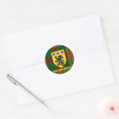 MacMillan Tartan Wapenlaag Ronde Sticker (Envelop)