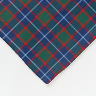 MacNab Clan Bright Blue, Green en Red Tartan Fleece Deken