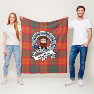 MacNab Oude Clan Badge Tartan Schotlandse ruit Fleece Deken