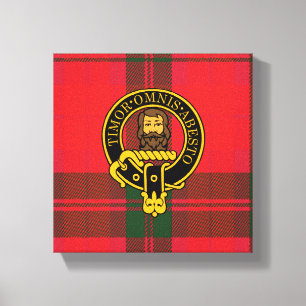 Macnab Scottish Crest en Tartan Canvas print