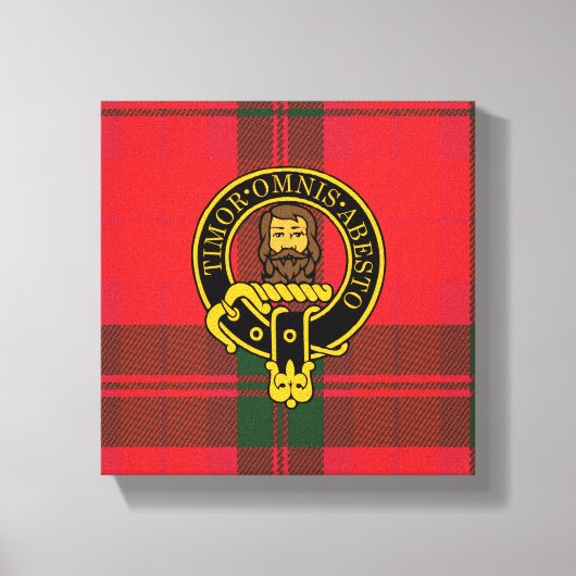 Macnab Scottish Crest en Tartan Canvas print (Voorkant)