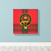 Macnab Scottish Crest en Tartan Canvas print (Insitu (Houten vloer))