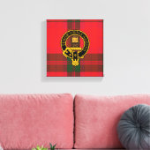 Macnab Scottish Crest en Tartan Canvas print (Insitu (Woonkamer))