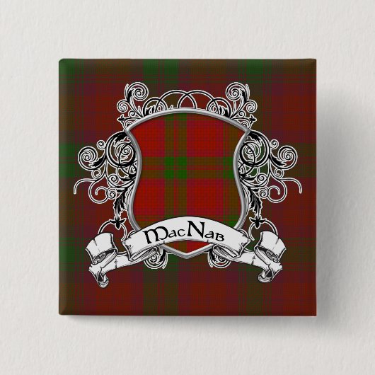 MacNab Tartan Shield Vierkante Button 5,1 Cm (Voorkant)