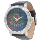 MacNaughton Schotse Clan Tartan & Crest Horloge (Gekanteld)