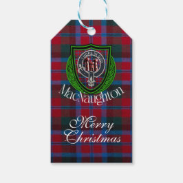MacNaughton Scottish Clan Tartan & Crest Cadeaulabel