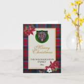 MacNaughton Scottish Clan Tartan & Crest Kaart (Gele Bloem)