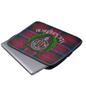 MacNaughton Scottish Clan Tartan & Crest Laptop Sleeve (Voorkant onderkant)