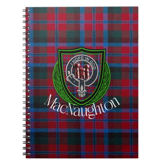 MacNaughton Scottish Clan Tartan & Crest Notitieboek (Voorkant)