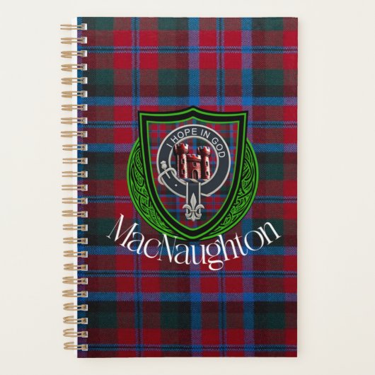 MacNaughton Scottish Clan Tartan & Crest Planner (Voorkant)