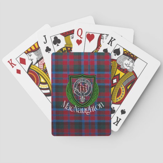 MacNaughton Scottish Clan Tartan & Crest Pokerkaarten (Achterkant)