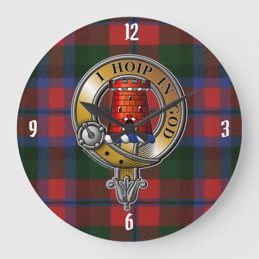 MacNaughton Tartan & Badge Grote Klok (Voorkant)