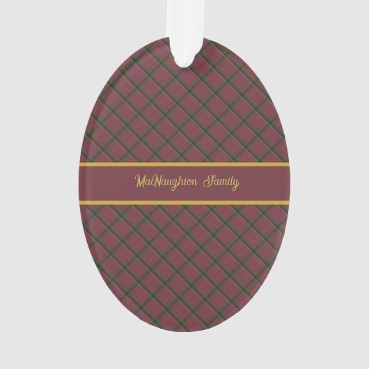 MacNaughton Weathered Original Scottish Tartan Ornament (achterkant)