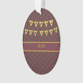 MacNaughton Weathered Original Scottish Tartan Ornament (voorkant)