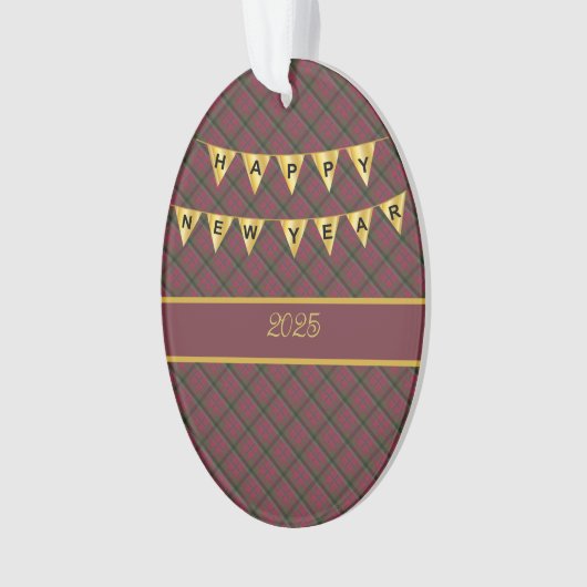 MacNaughton Weathered Original Scottish Tartan Ornament (voorkant)