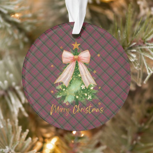 MacNaughton Weathered  Scottish Tartan Christmas Ornament (Boom)
