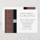 MacNaughton Weathered Tartan Wedding Invitation Kaart (Voorkant / Achterkant)