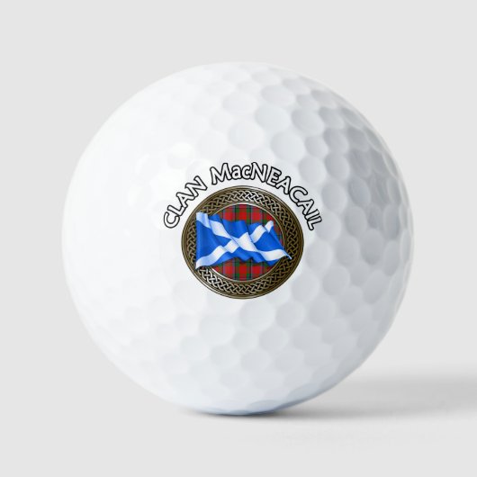 MacNeacail Clan Schotse Knoop & Vlag Golfballen (Voorkant)