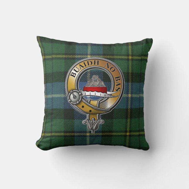MacNeil-Barra Tartan & Badge Kussen (Voorkant)