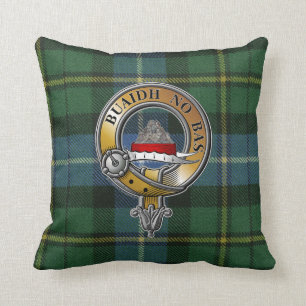 MacNeil-Barra Tartan & Badge Kussen