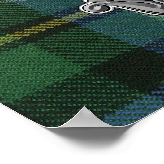 MacNeil-Barra Tartan & Badge Poster (Hoek)