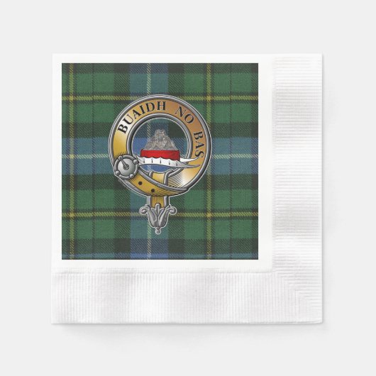 MacNeil-Barra Tartan & Badge Servet (Voorkant)
