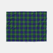 MacNeil Blue en Green Tartan Plaid Fleece Deken (Voorkant (Horizontaal))