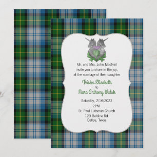 MacNeil Clan Scottish Symbols Wedding Invitation Kaart