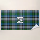 MacNeil Clan Tartan Pset Monogram Beach Towel Strandlaken (Voorkant)