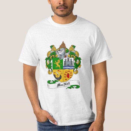 Macneil Family Crest - Macneil Coat of Arms T-shirt (Voorkant)