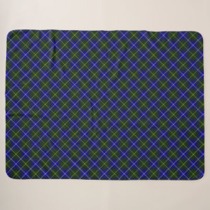 Macneil of Barra tartan blauw groen geruit Sherpa Deken