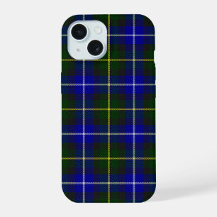 Macneil of Barra tartan blauw groen ruit iPhone 15 Case