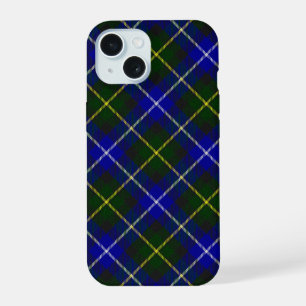Macneil of Barra tartan blauw groen ruit iPhone 15 Case