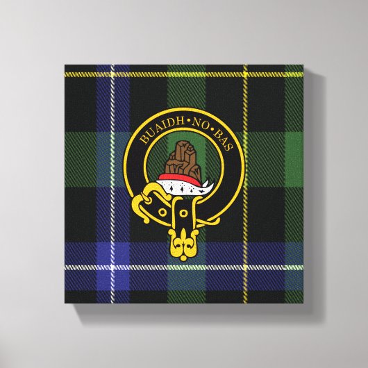 Macneil Scottish Crest en Tartan Canvas print (Voorkant)