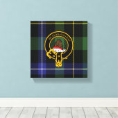 Macneil Scottish Crest en Tartan Canvas print (Insitu (Houten vloer))