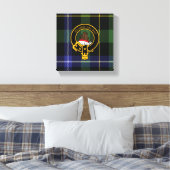 Macneil Scottish Crest en Tartan Canvas print (Insitu (Slaapkamer))