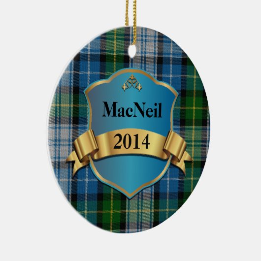 MacNeil Tartan Plaid Custom ornament (Rechts)