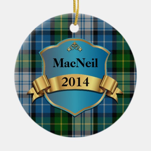 MacNeil Tartan Plaid Custom ornament (Voorkant)