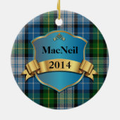 MacNeil Tartan Plaid Custom ornament (Achterkant)
