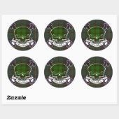 MacNeil Tartan Skull Ronde Sticker (Vel)