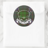 MacNeil Tartan Skull Ronde Sticker (Tas)