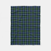 MacNeil van Barra Blue en Green Clan Tartan Fleece Deken (Voorkant)