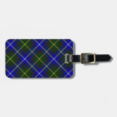 Macneil van Barra tartan blauw groen gelooid Bagagelabel (Voorkant horizontaal)