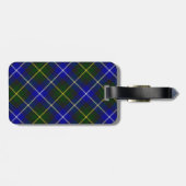 Macneil van Barra tartan blauw groen gelooid Bagagelabel (Achterkant horizontaal)