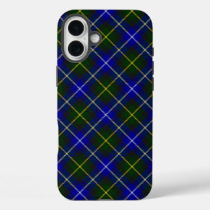 Macneil van Barra tartan blauw groen gelooid iPhone 16 Plus Hoesje