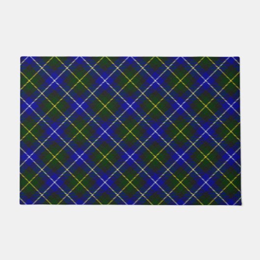 Macneil van Barra tartan blauw groen gelooid Deurmat (Voorkant)