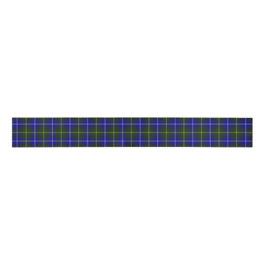 Macneil van Barra tartan blauw groen gelooid Grosgrain Lint (Voorkant)