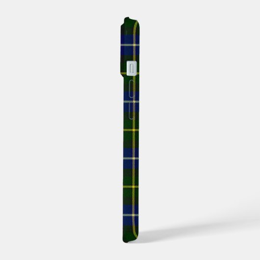 Macneil van Barra tartan blauw groen gelooid iPhone 15 Case (Linkerkant)