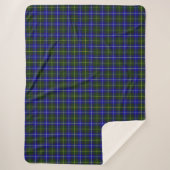 Macneil van Barra tartan blauw groen gelooid Sherpa Deken (Voorkant)
