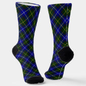 Macneil van Barra tartan blauw groen gelooid Sokken (Gebogen)